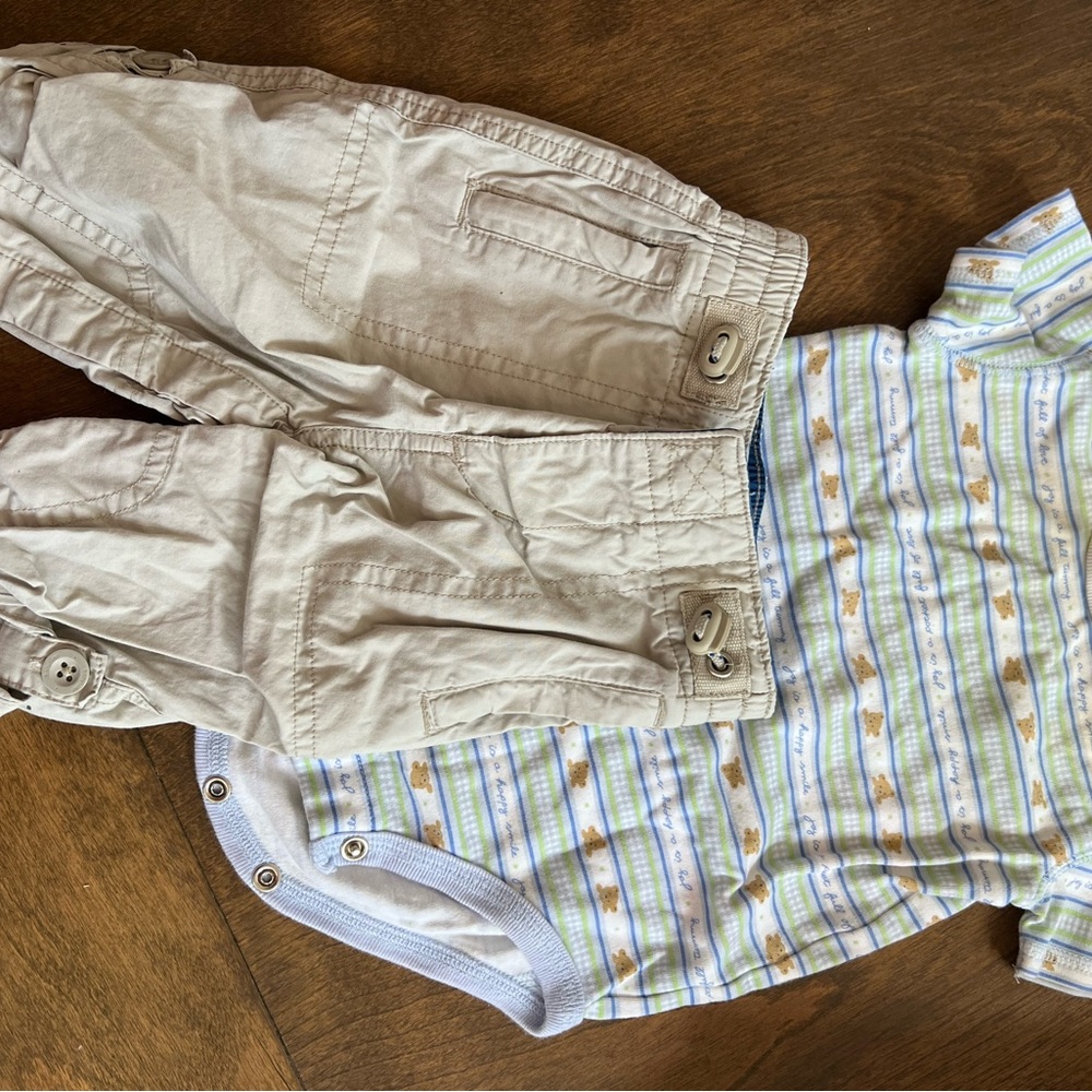 GAP Blue and White Infant Outfit